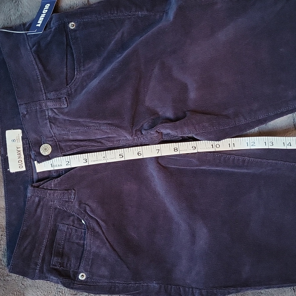 Corduroy Low-Rise Slim Leg Pants From Old Navy Size 8, New! - Picture 9 of 13